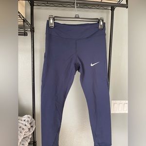 Nike running cropped leggings in blue🧢